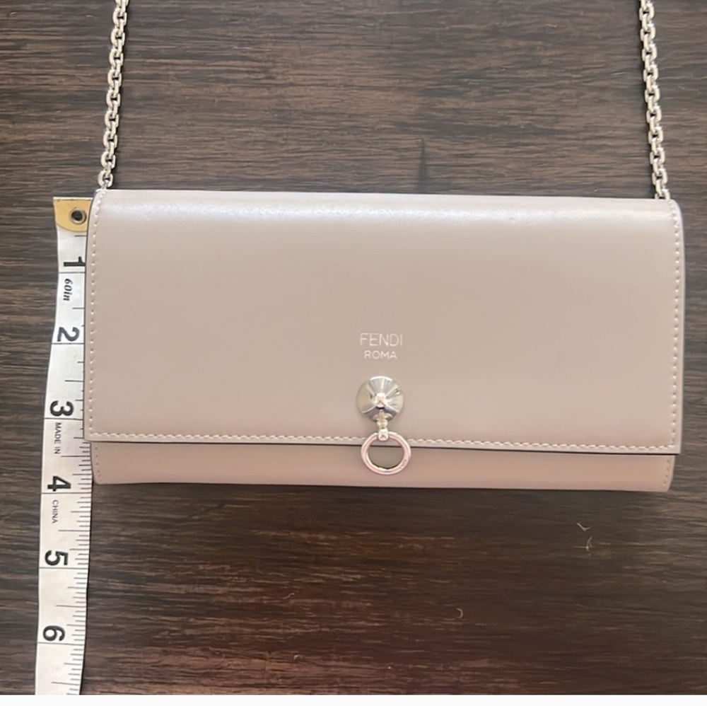 Fendi Tan Clutch with Chain Strap - Picture 9 of 12